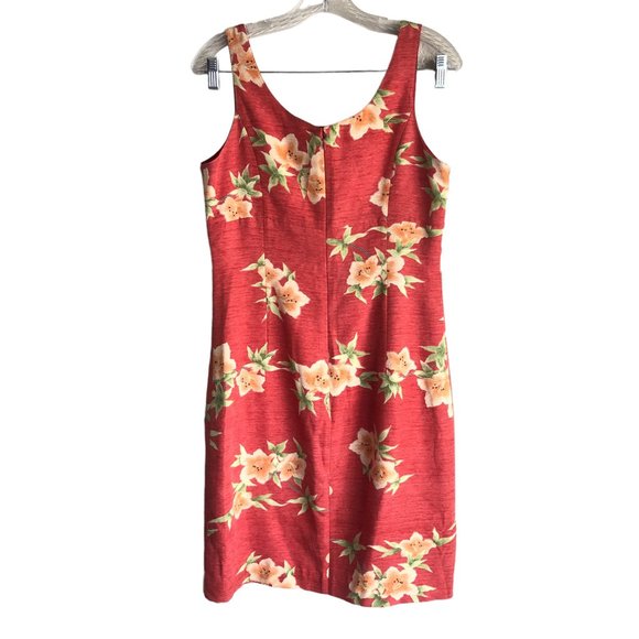 Vintage Tommy Bahama Women's 100% Silk Sun Dress Size 10 Floral Lined Hawaiian - Picture 2 of 10